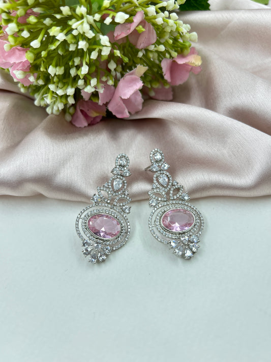 Palak Earrings : Pink