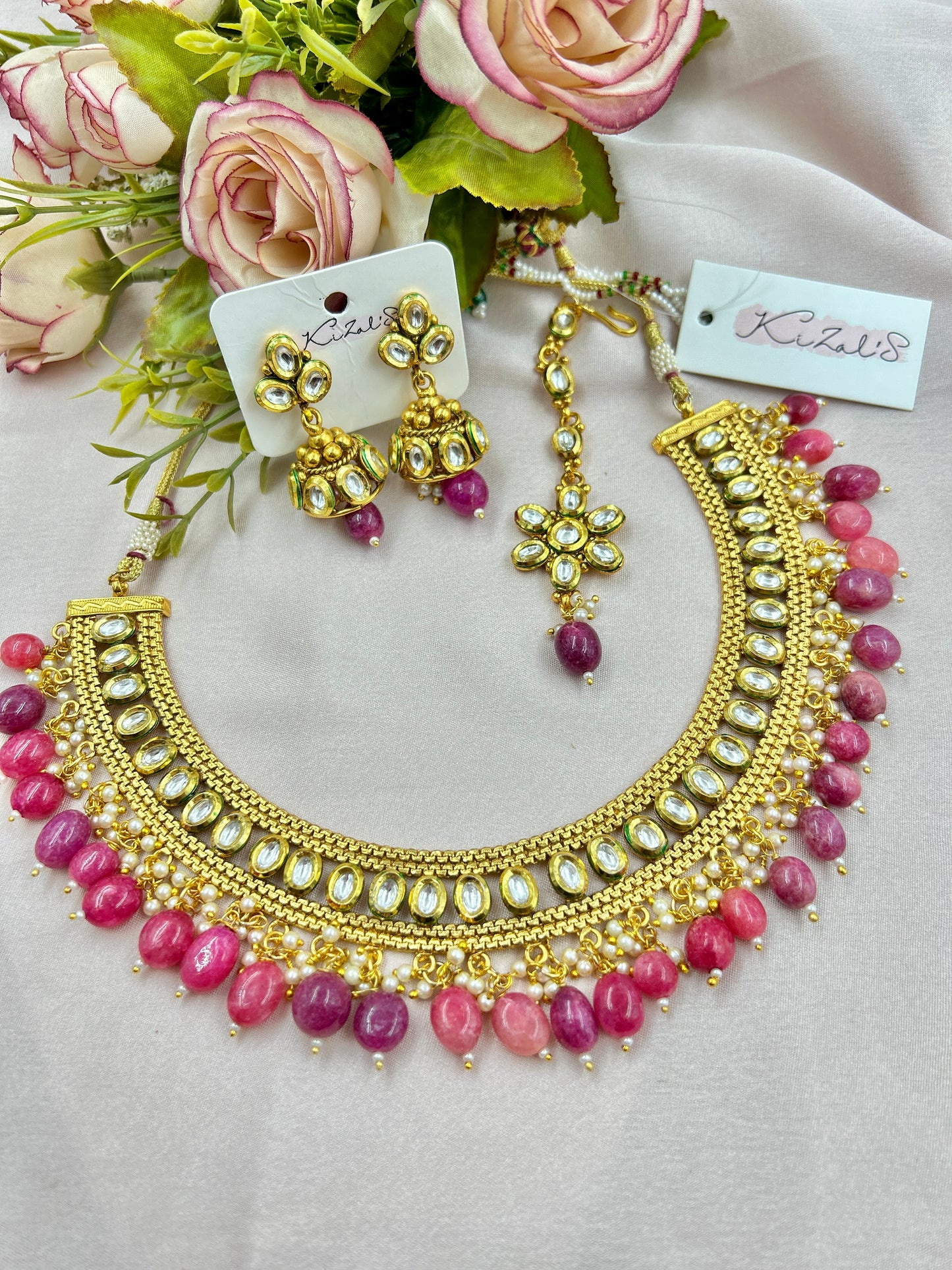 Samiksha Kundan Neckset : Rani
