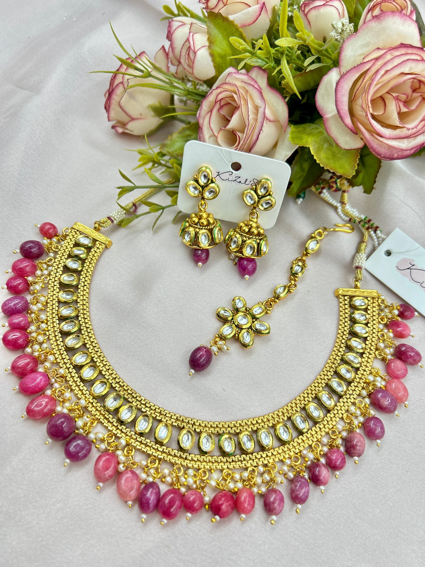 Samiksha Kundan Neckset : Rani