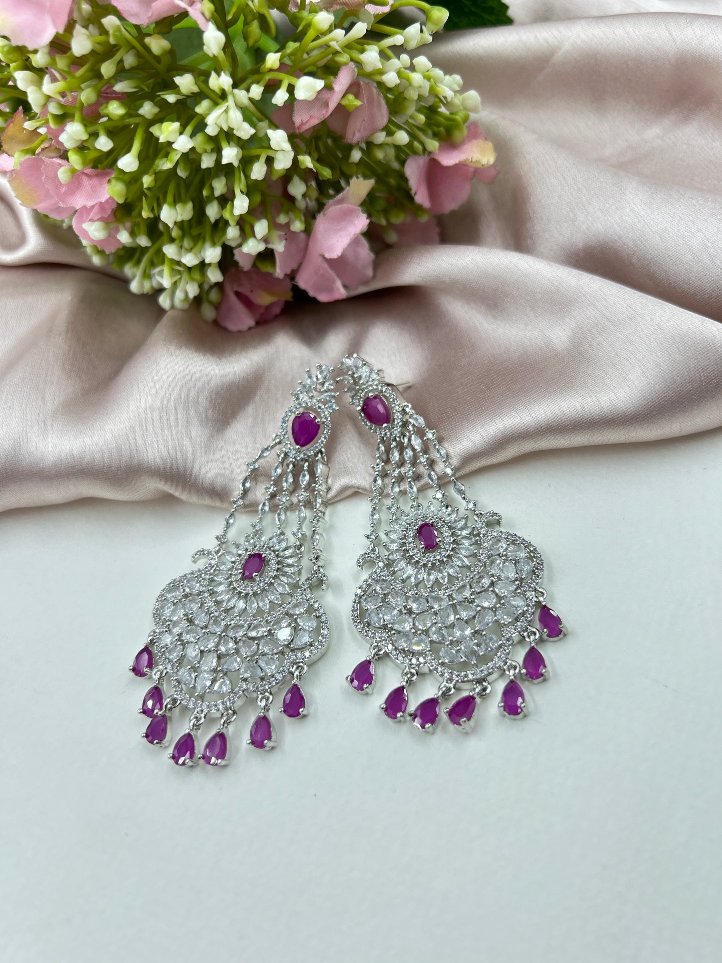 Silica Earrings : Ruby