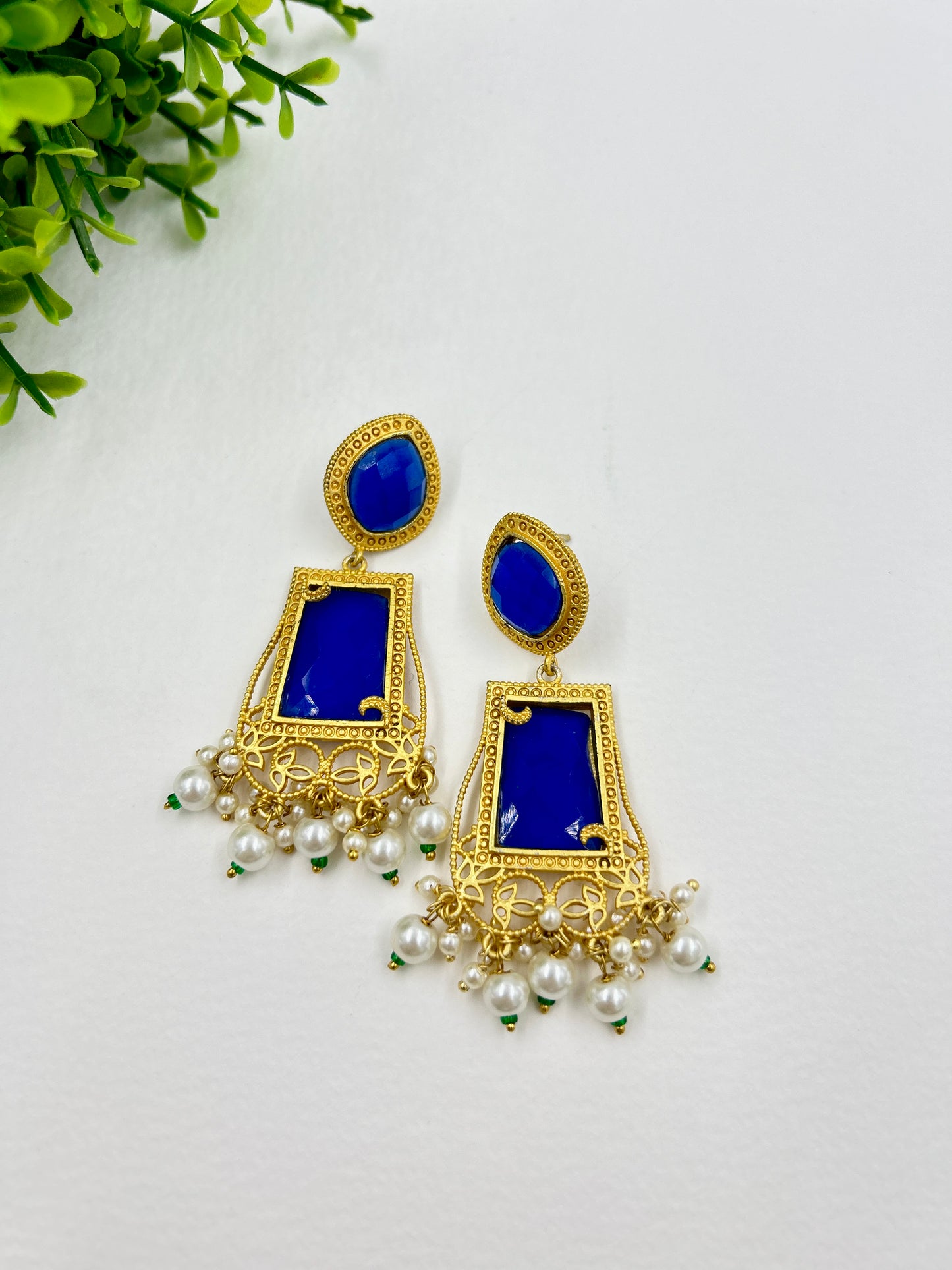 Mira Earrings : Blue