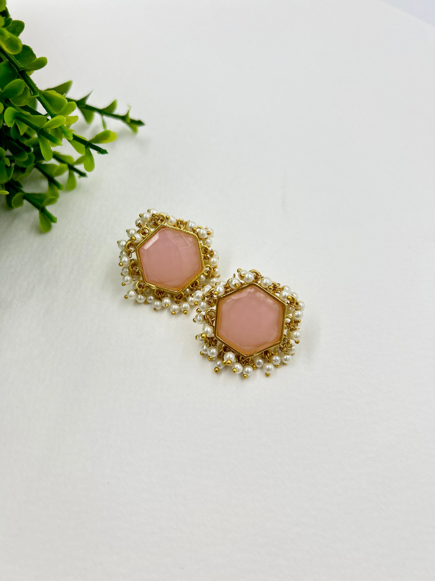 Mishti Studs : Baby Pink
