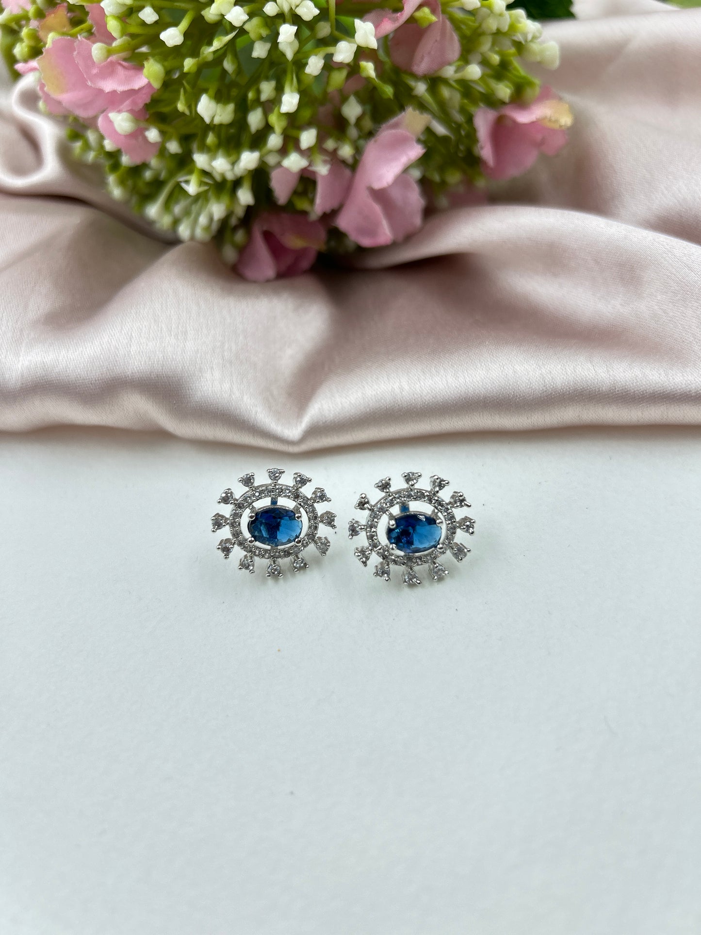 Leena Studs : Navy Blue