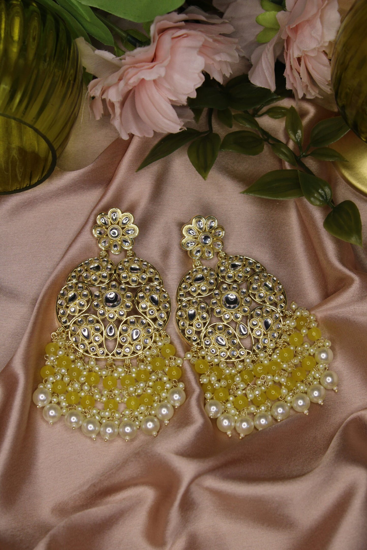 Aalina: Earrings - Yellow