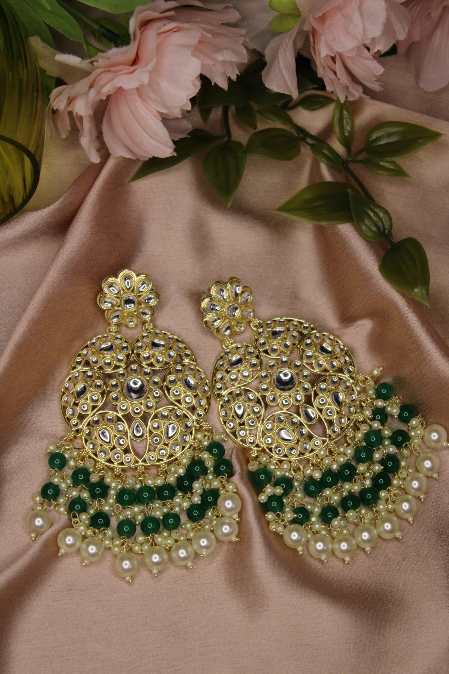 Aalina: Earrings - Dark Green