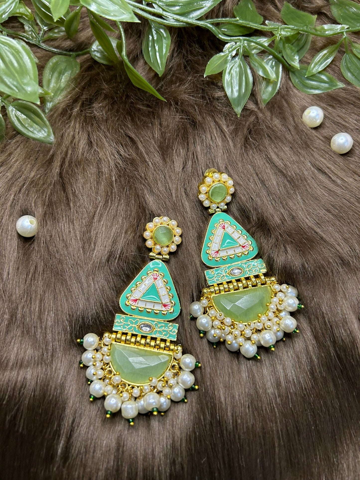 Ahana: Earrings - Mint