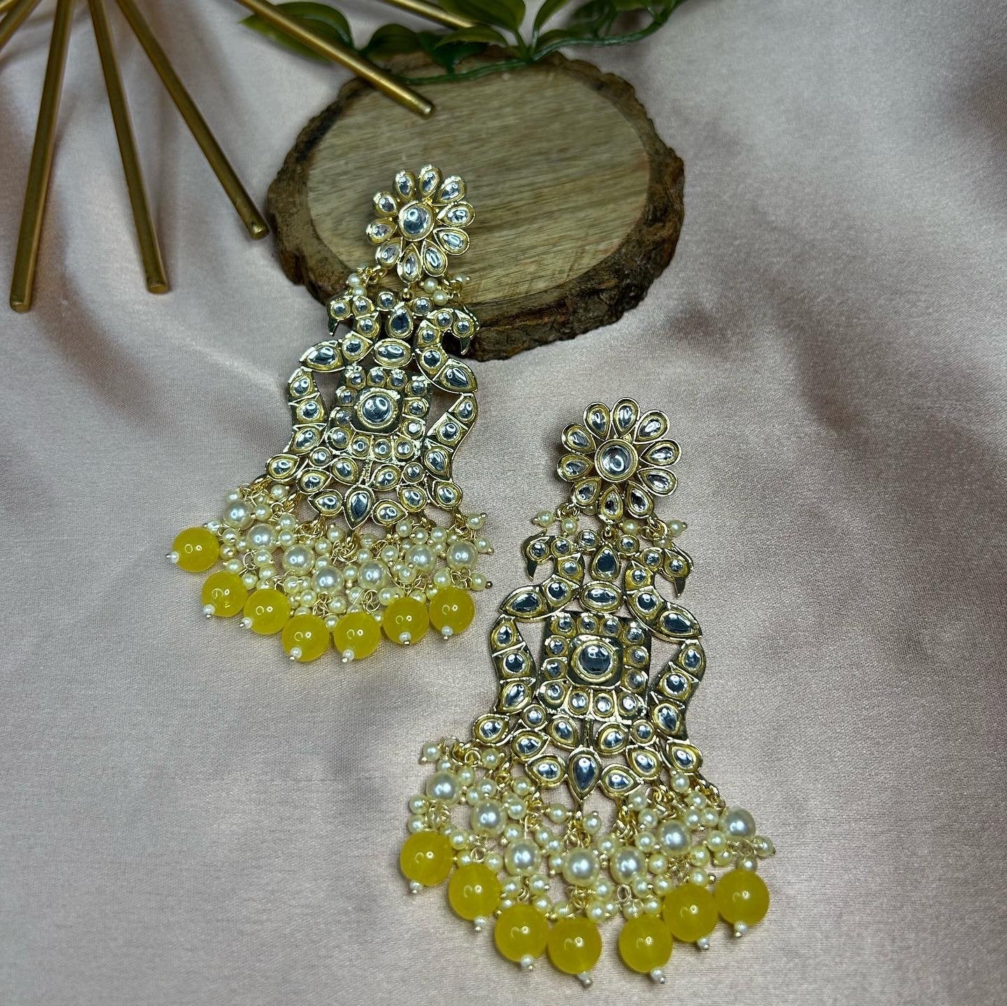 Baani: Earrings - Yellow