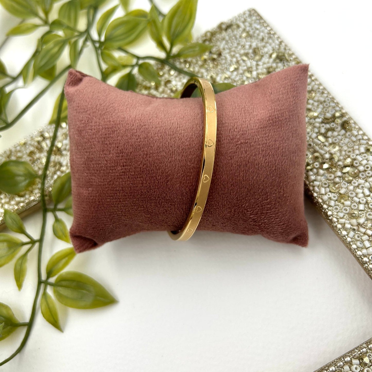 Sleek Heart RoseGold Bracelet