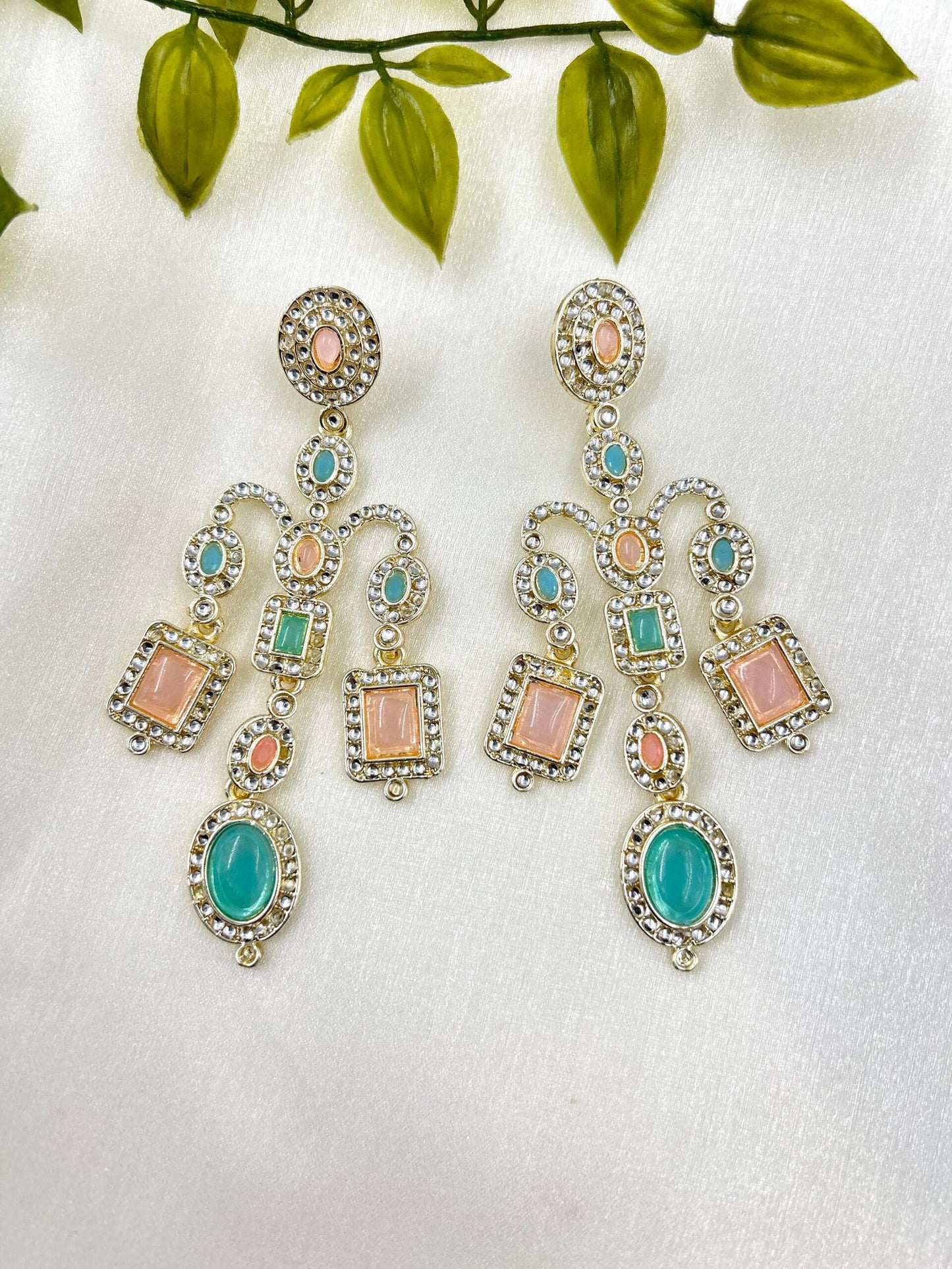 Chandelier Earrings - Light Pink