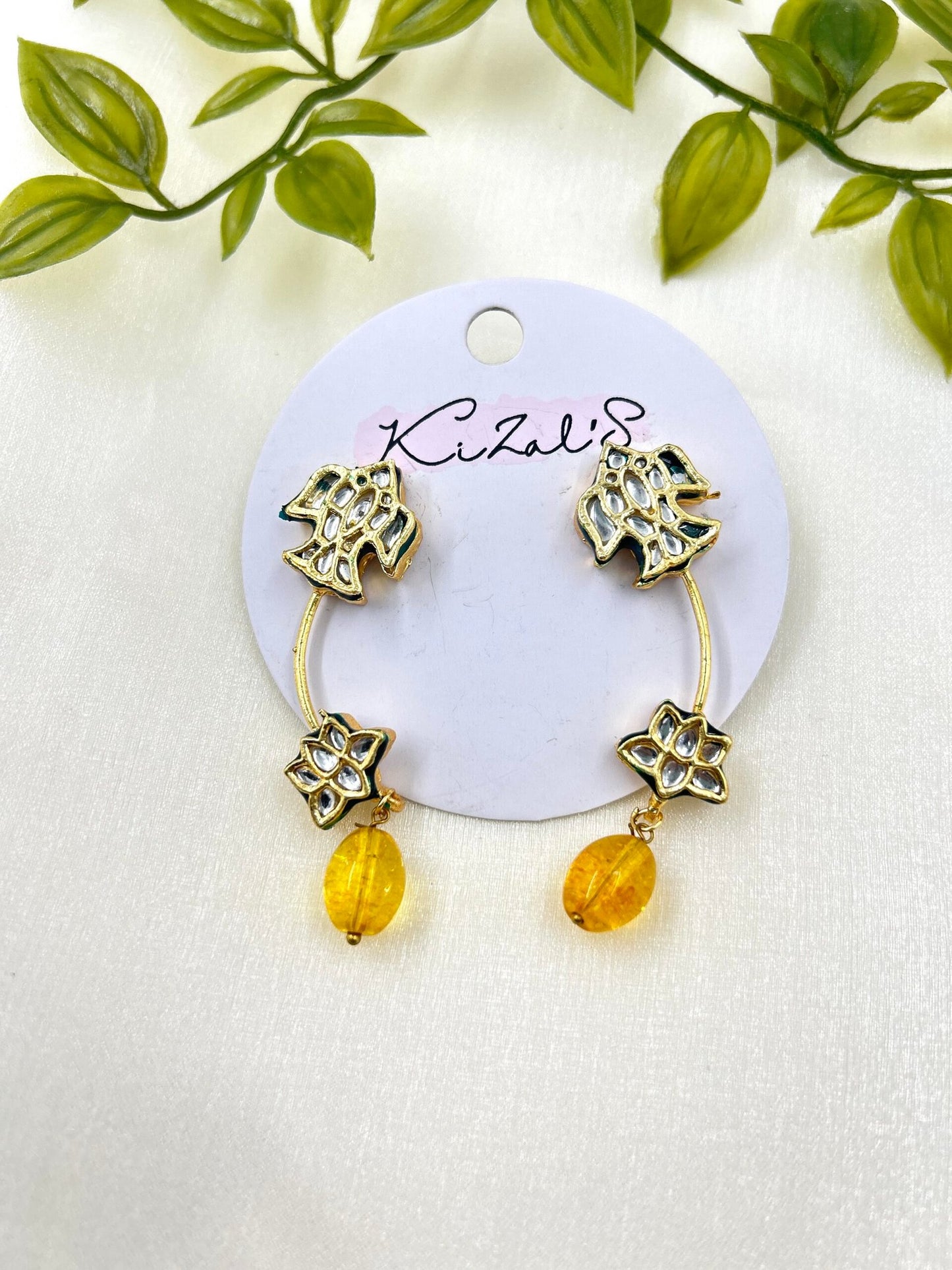 Vedika Earrings - Yellow