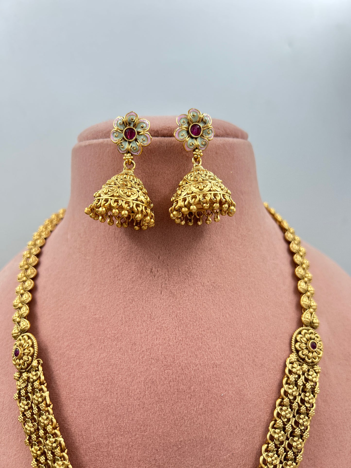 Anika Gold Antique Long Necklace