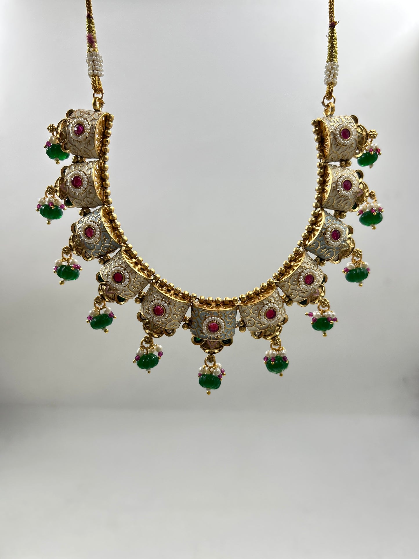 Suhana Gold Necklace : Green