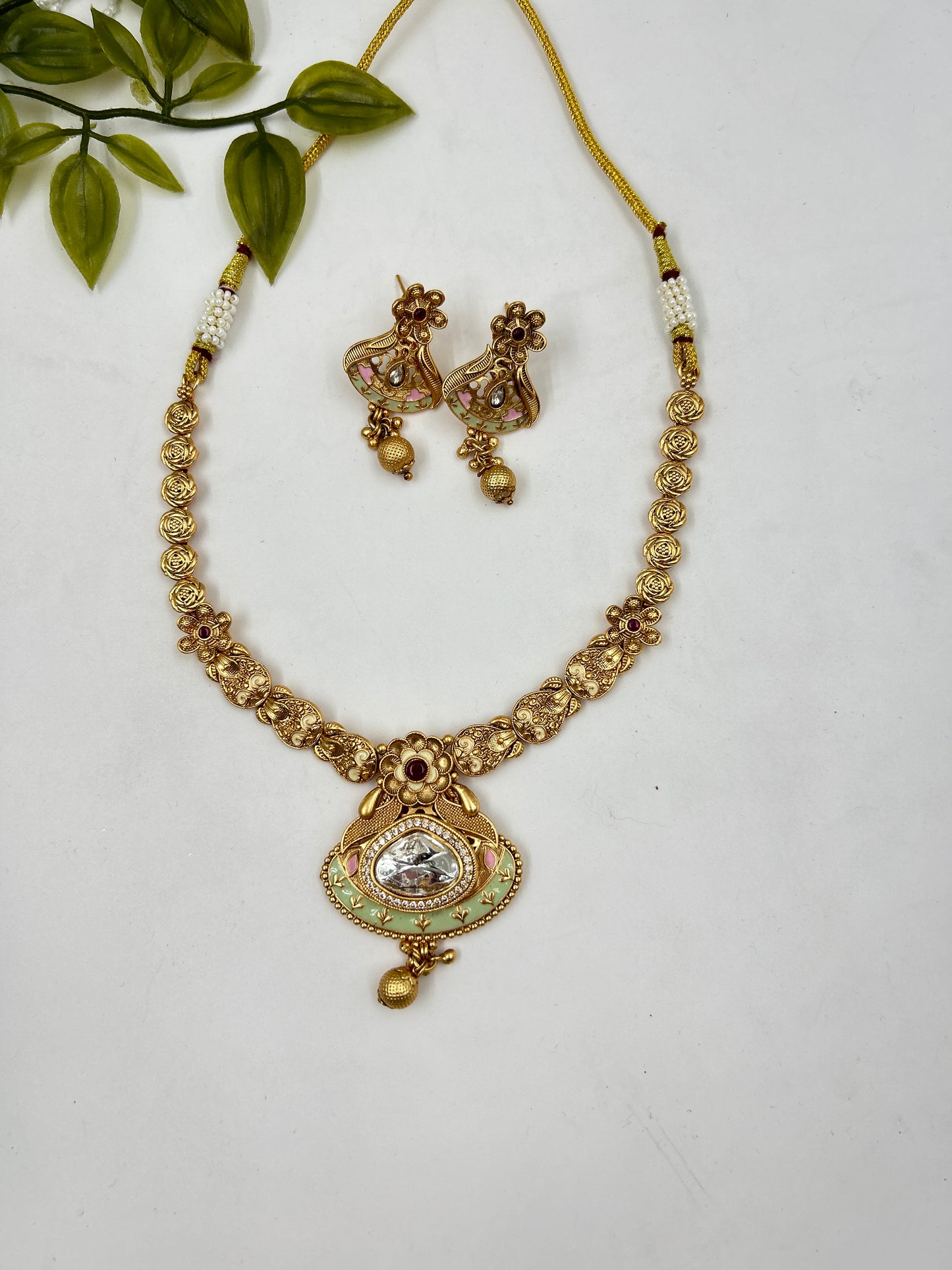 Tushari Gold Antique Necklace