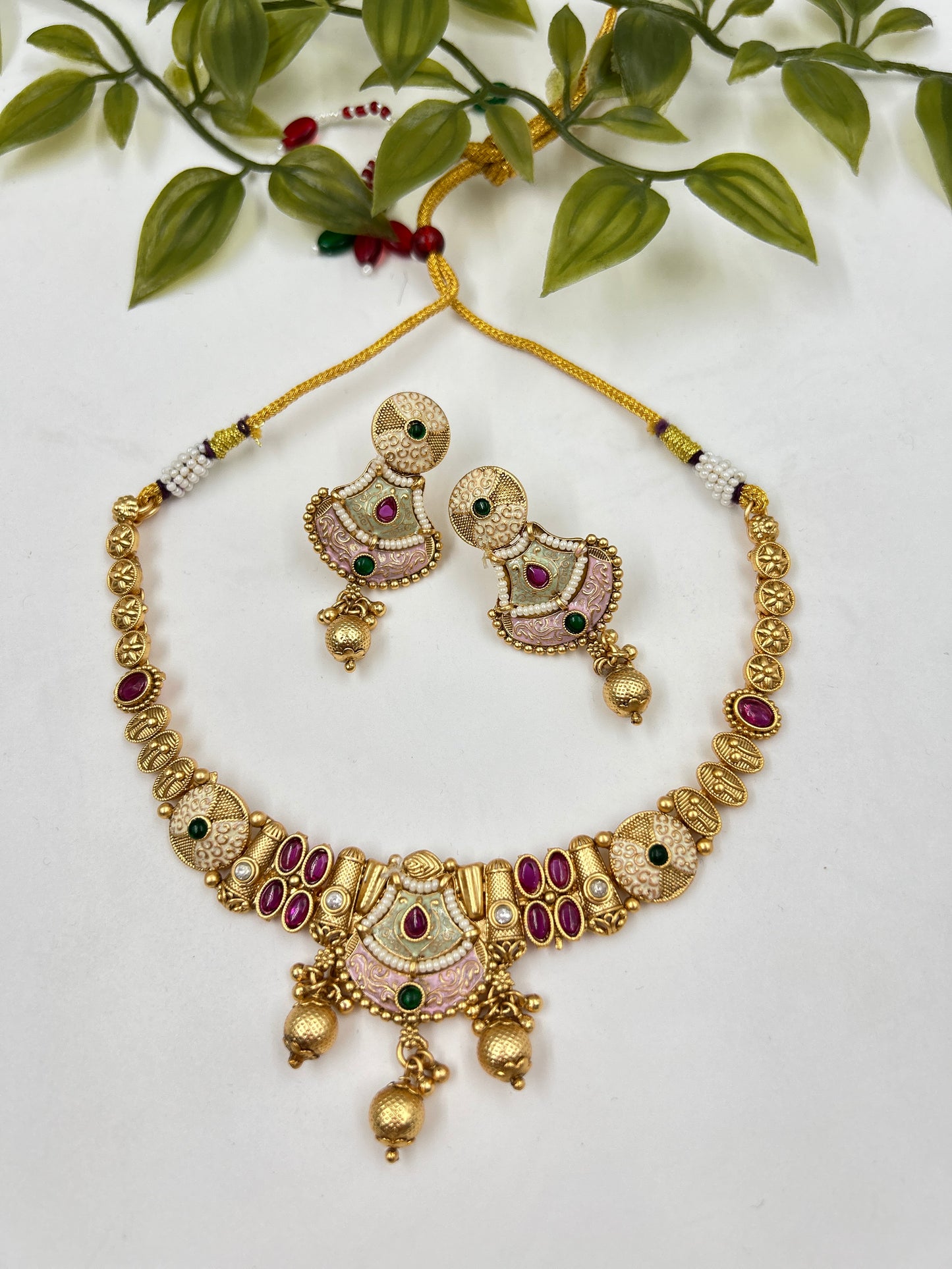 Shivika Gold Necklace : Multi