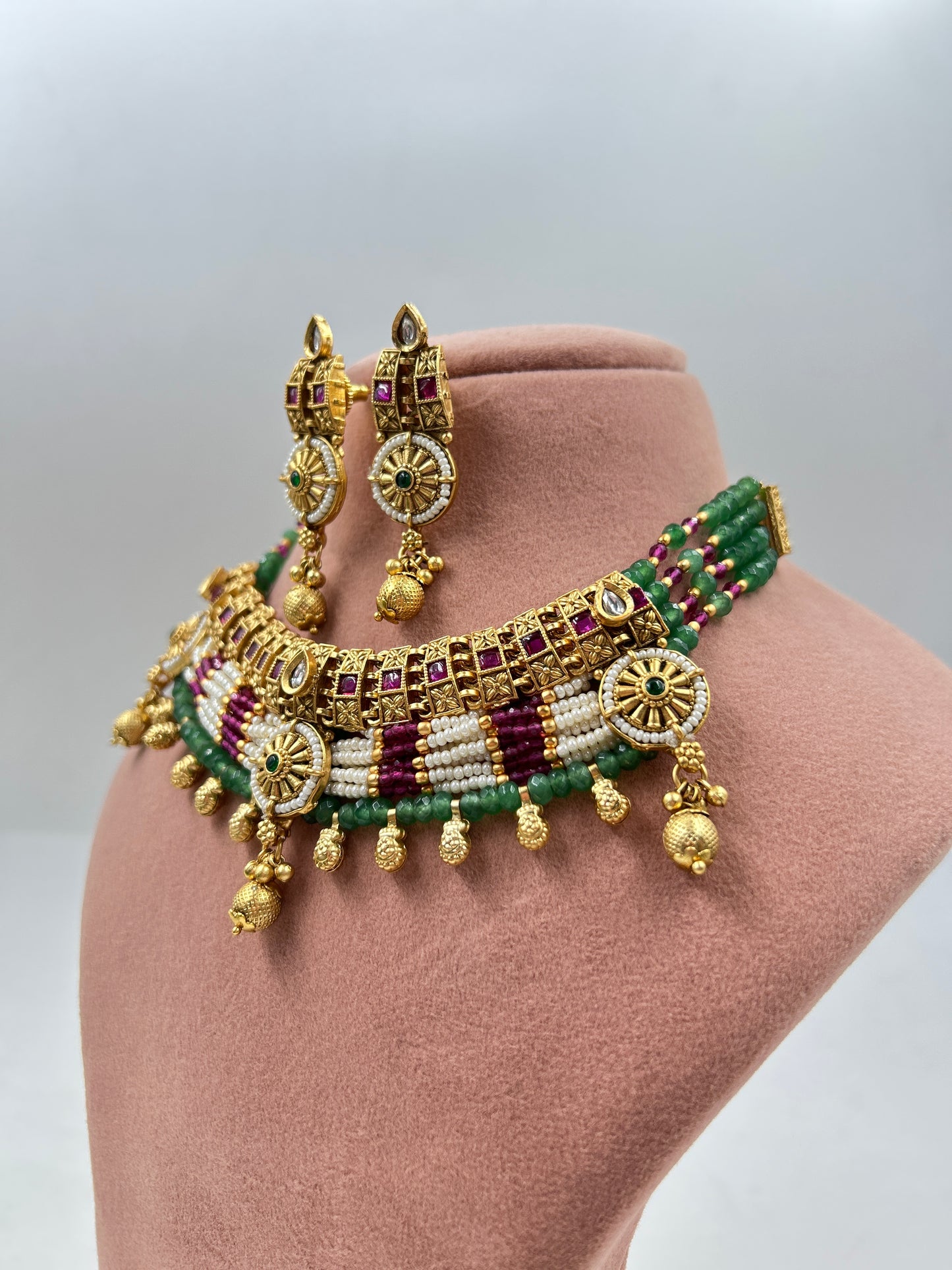 Gauravi Gold Necklace : Multi