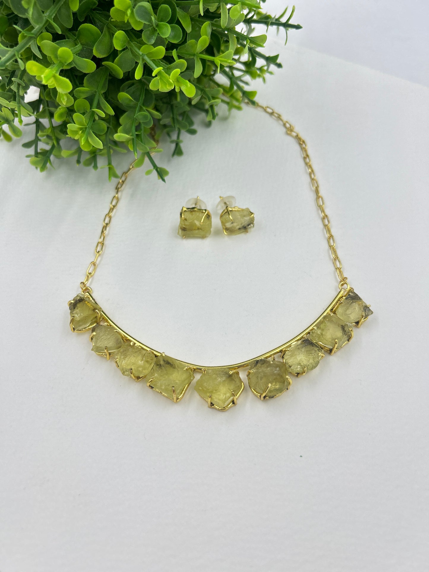 Opal Neck Set : Lemon