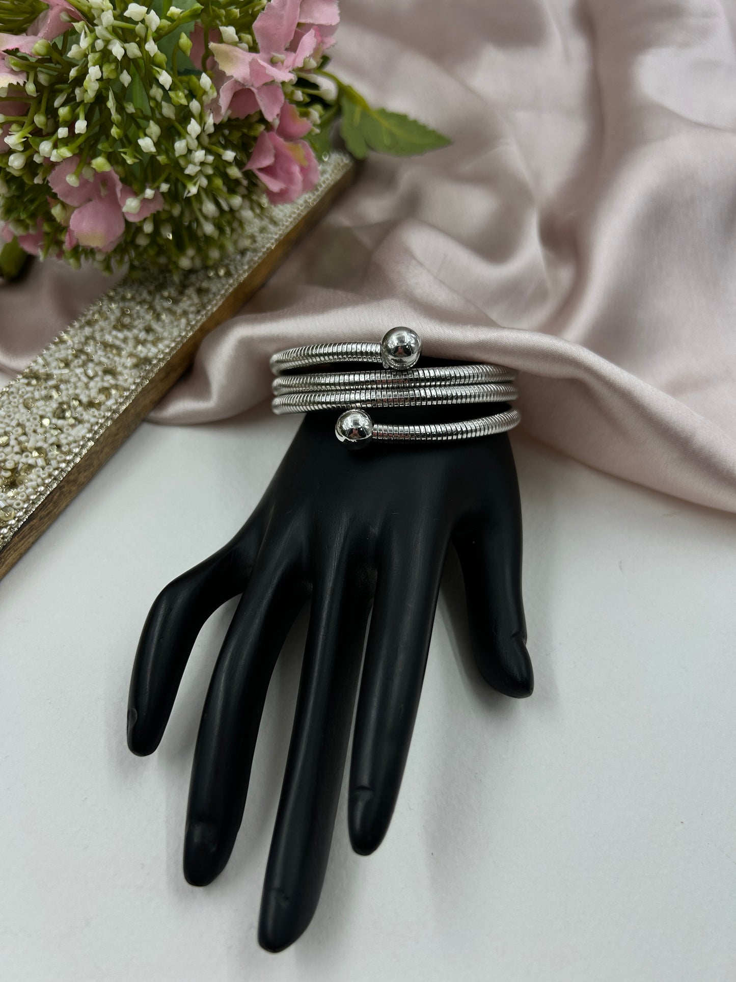 Infinity Coil Bracelet Silver Bracelet