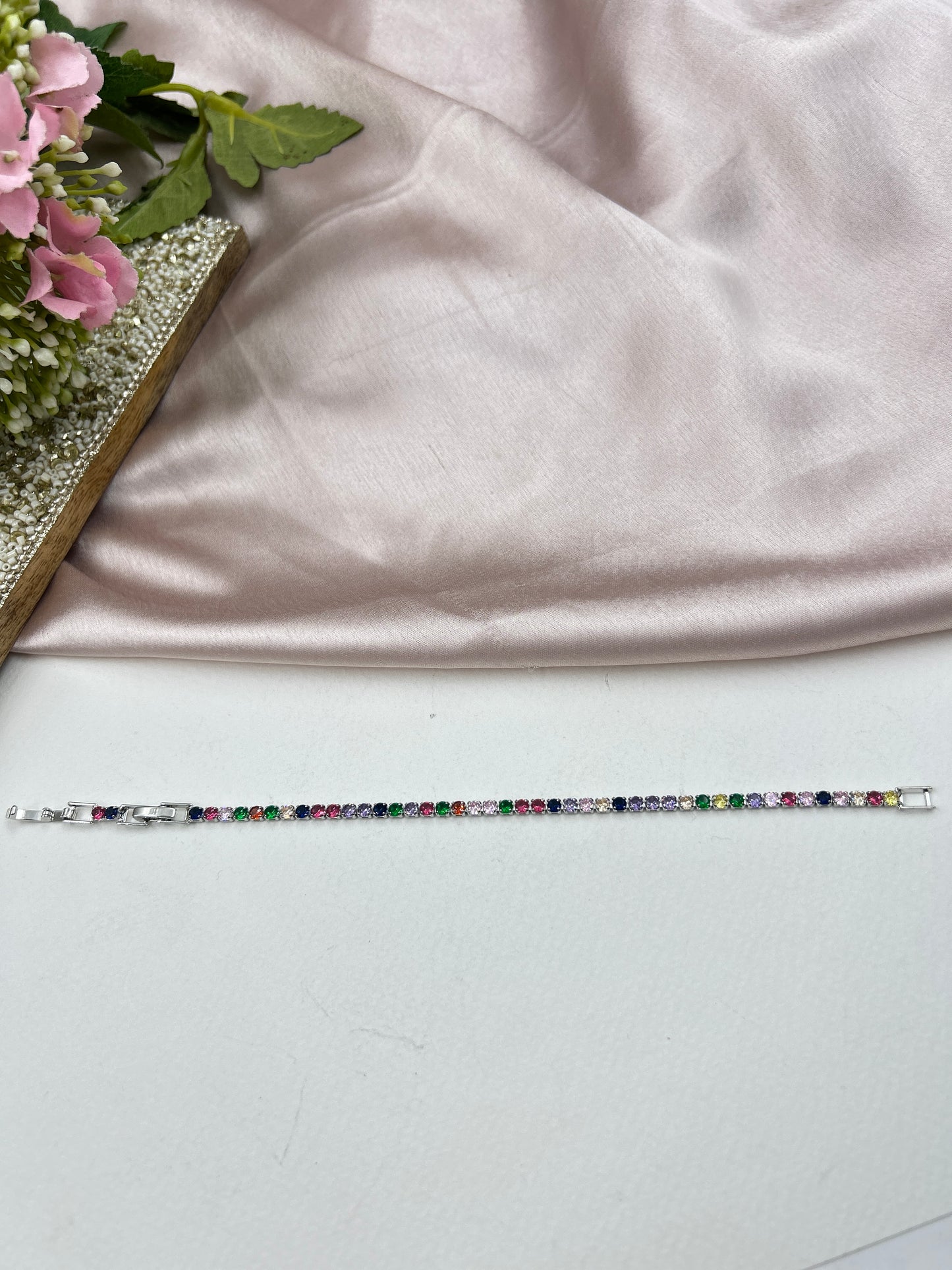 Silver Multi Tennis Bracelet