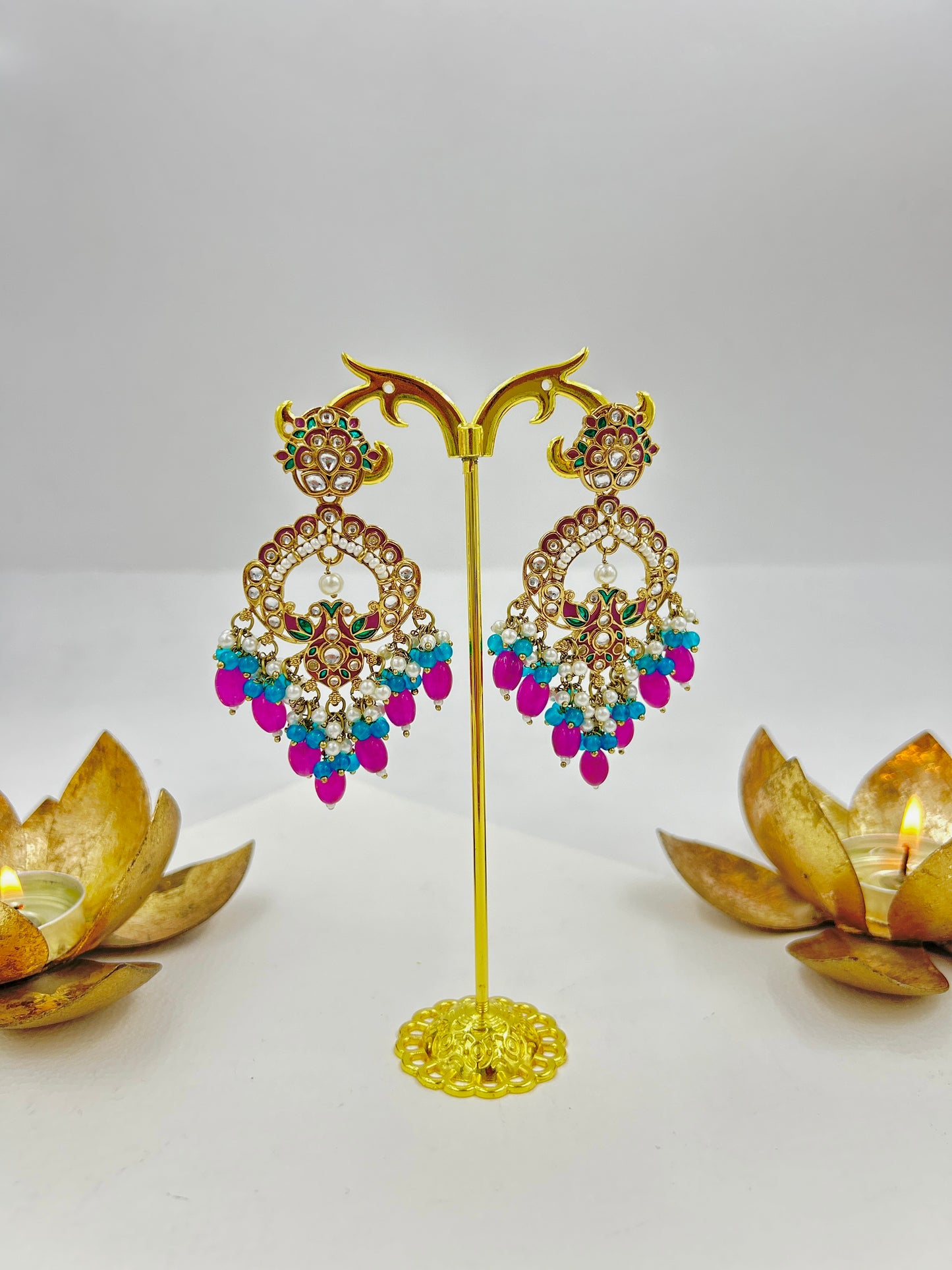 Divyanka Earrings : Purple