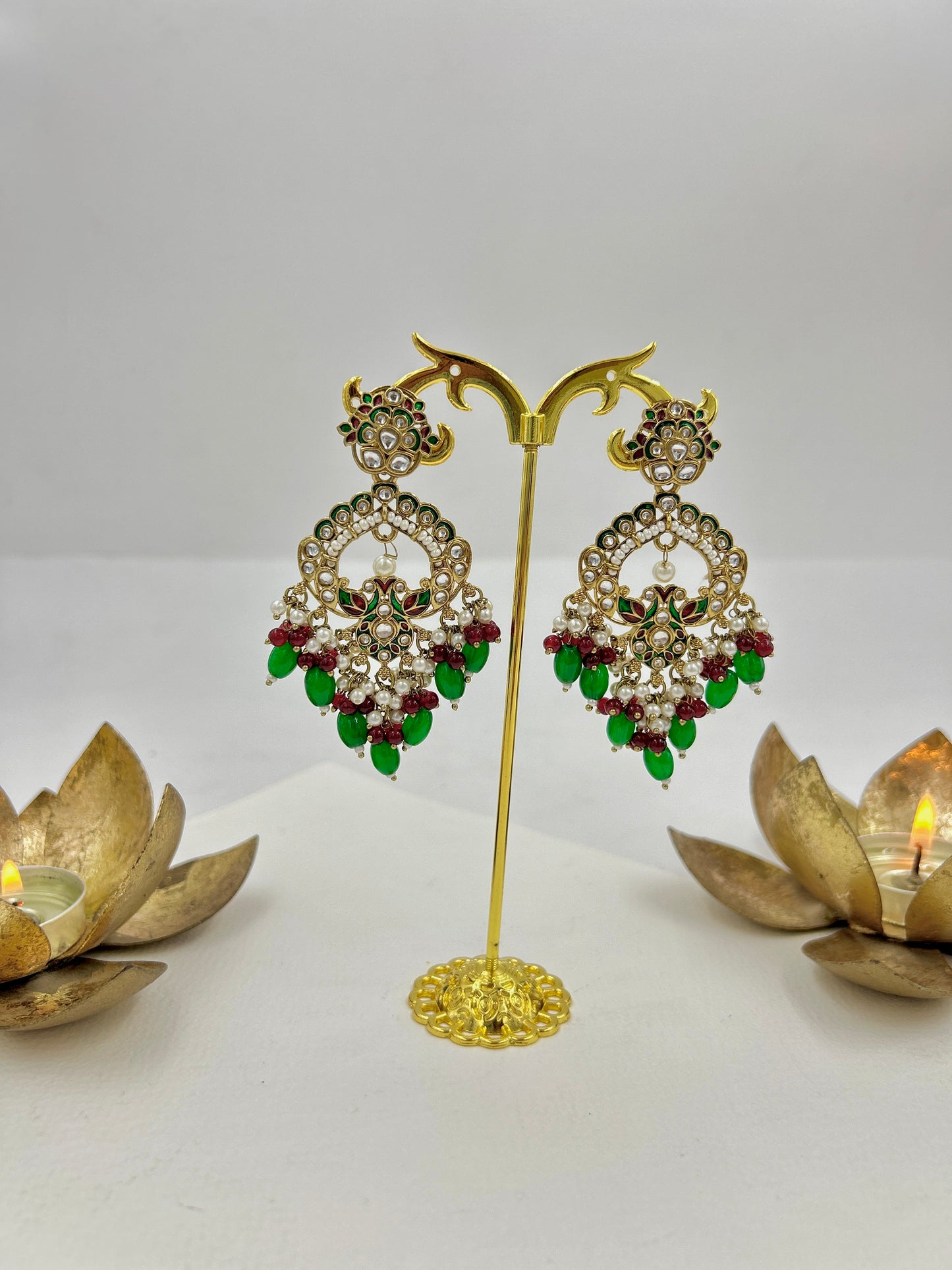 Divyanka Earrings : Green