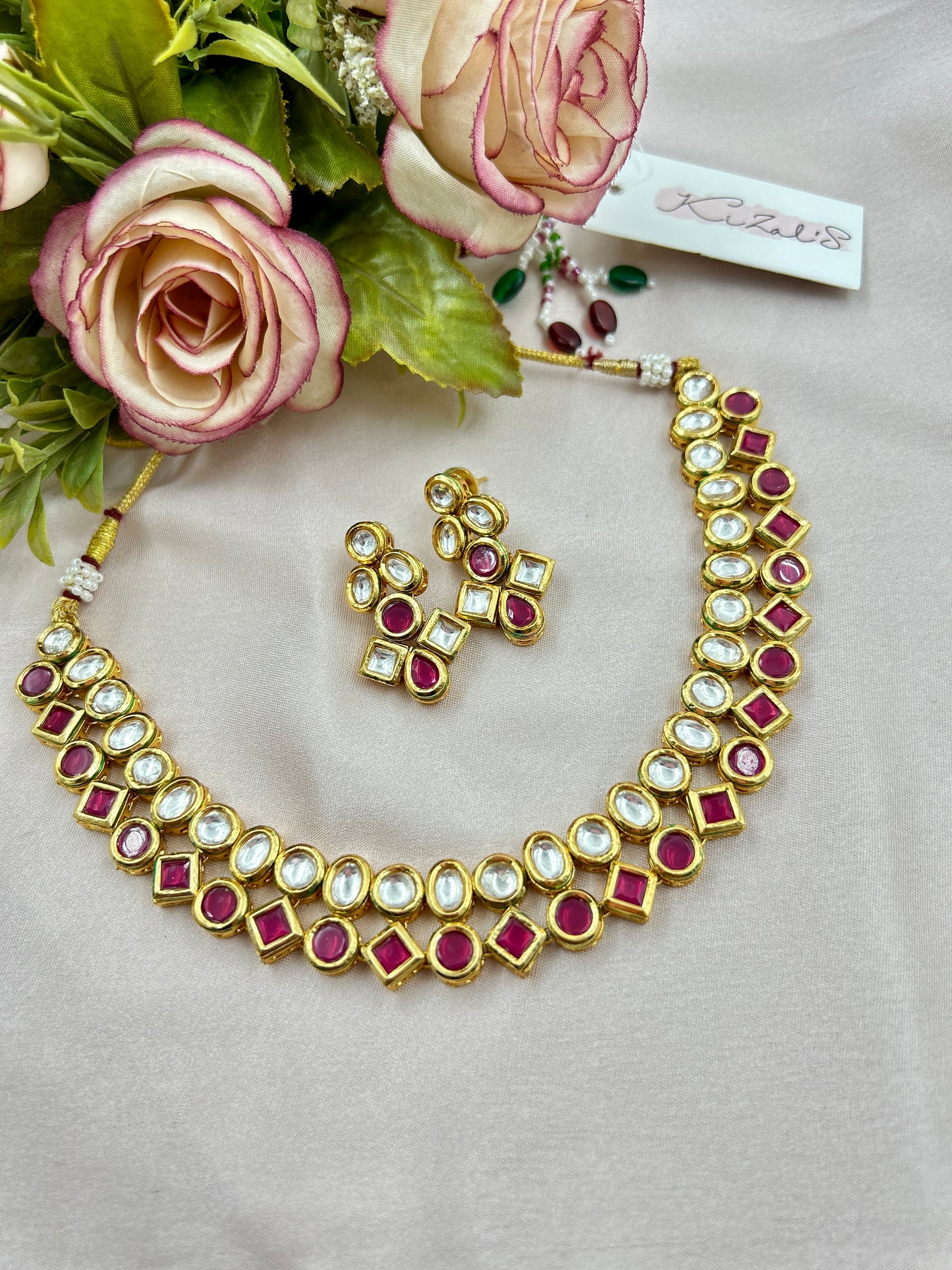 Shikha Kundan Necklace : Ruby