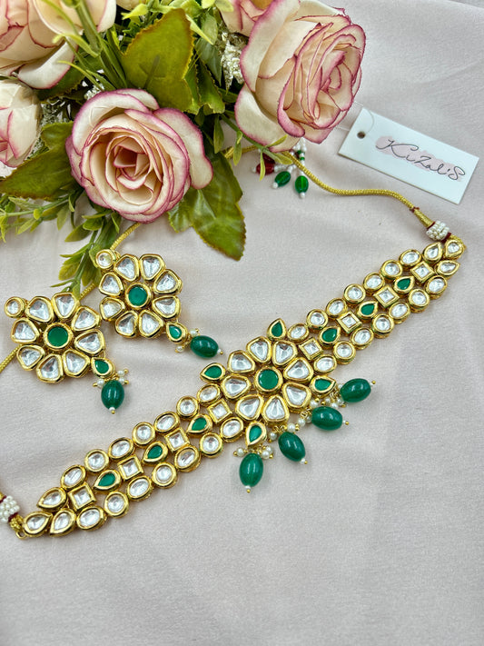 Shubhu Kundan Choker : Green