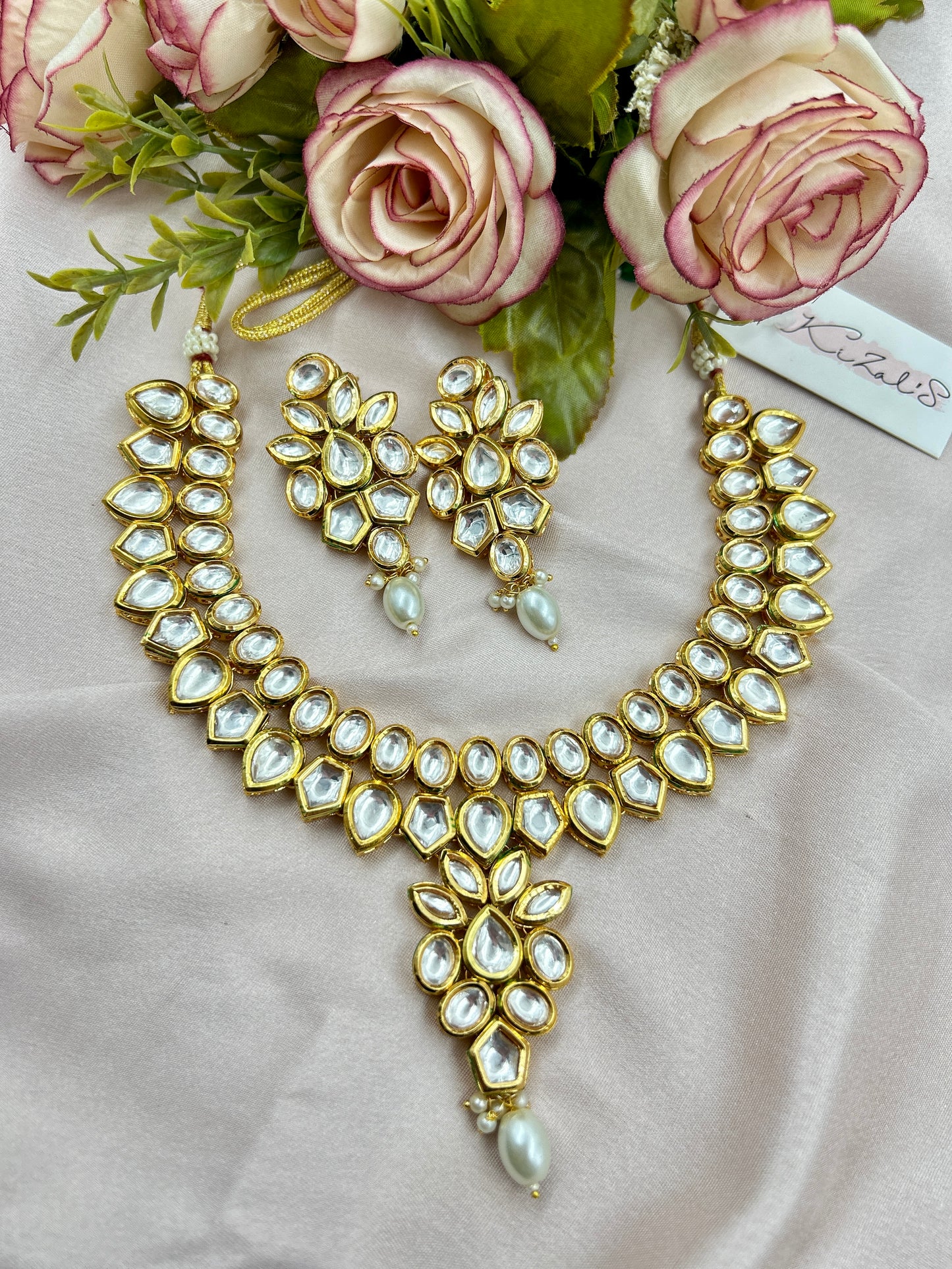 Supriya Kundan Necklace : White