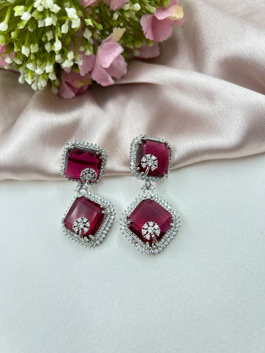 Swish Earrings : Ruby