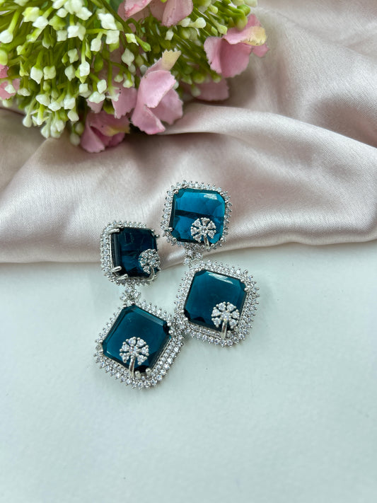 Swish Earrings : Teal