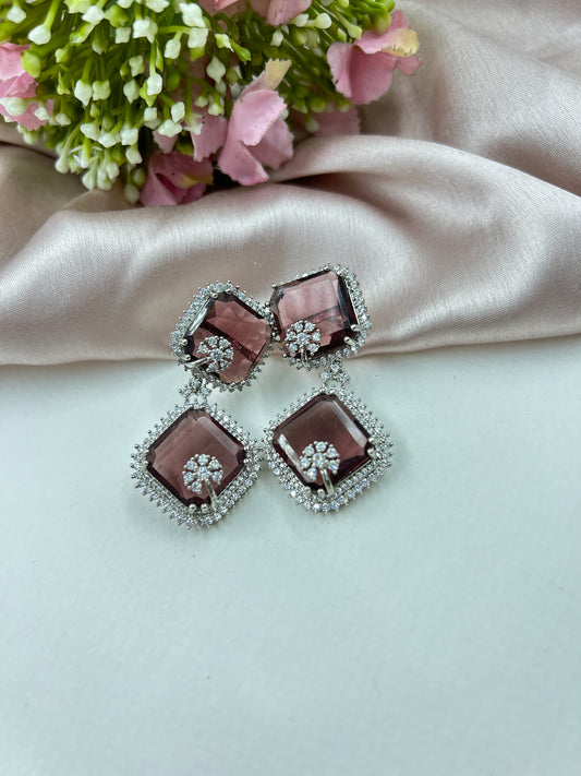 Swish Earrings : Purple