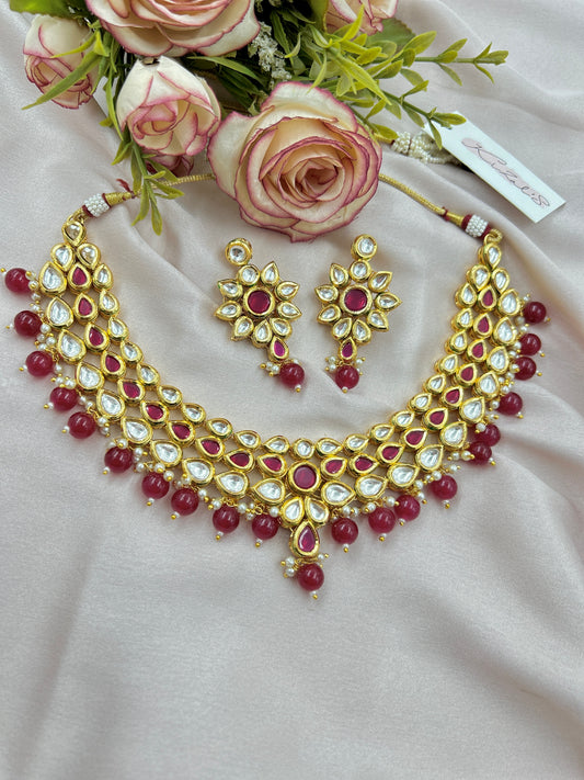 Kamya Kundan Necklace : Ruby