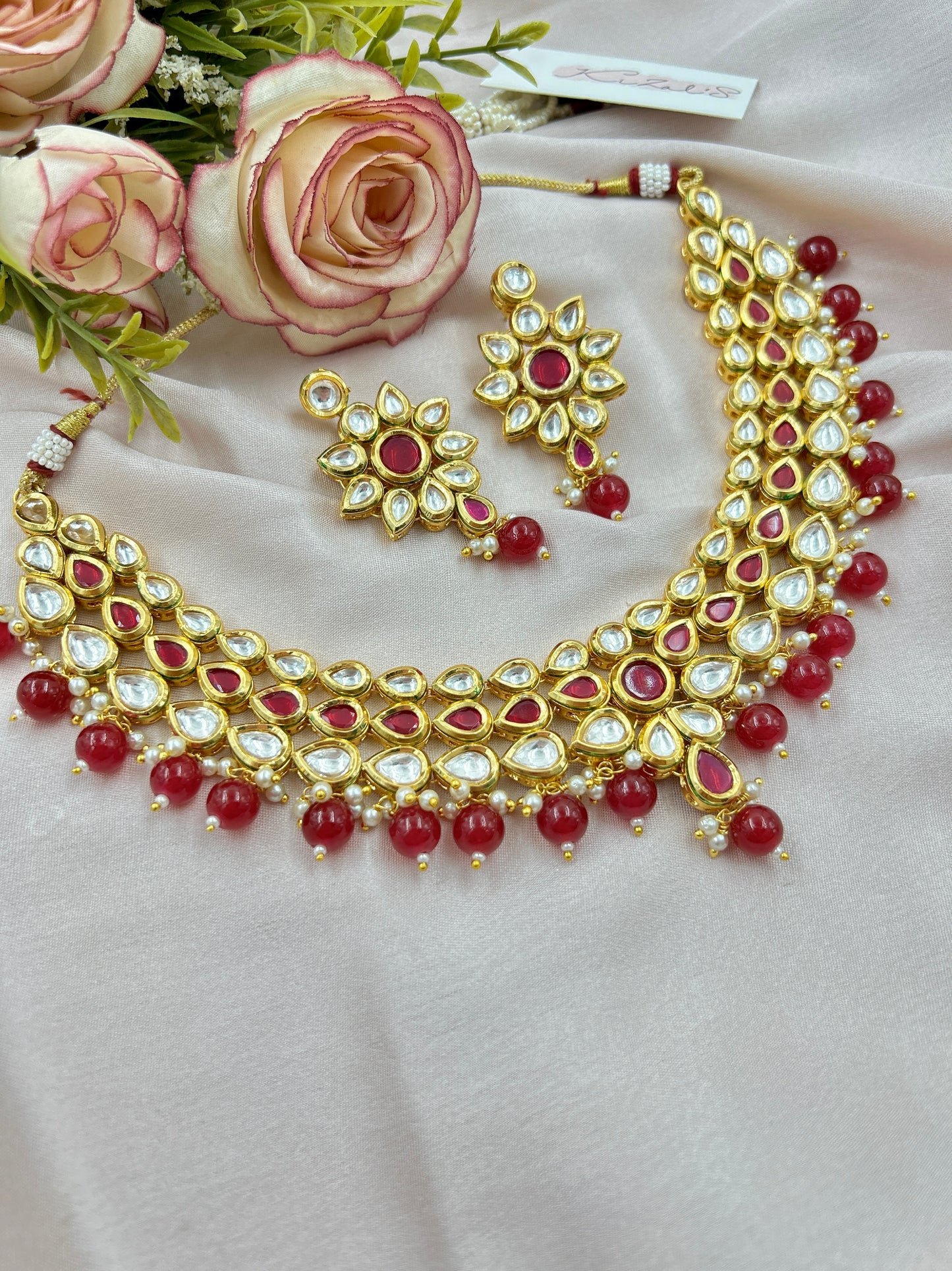 Kamya Kundan Necklace : Ruby