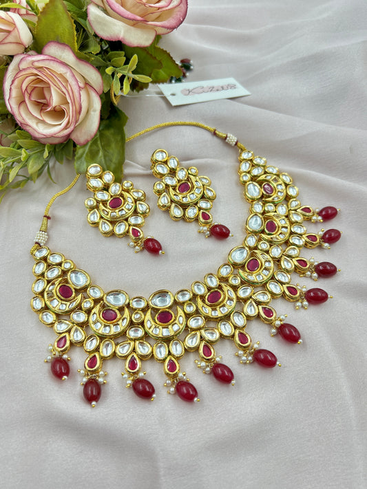 Suchi Kundan Necklace : Ruby