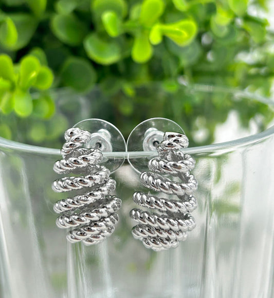 Rope Drops 'Medium' Rhodium Finish