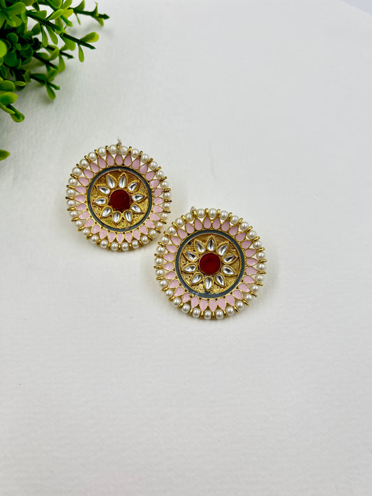 Rani Studs : Baby Pink