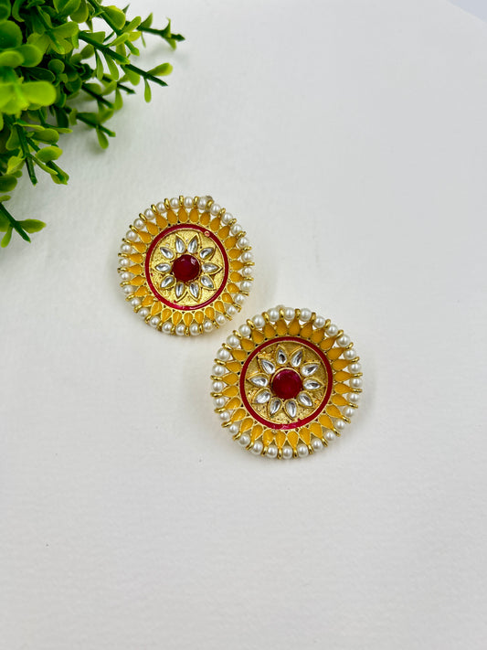 Rani Studs : Yellow