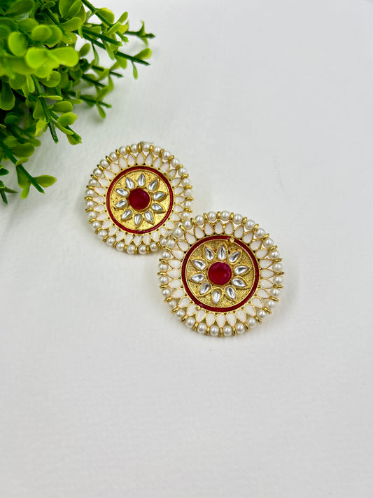 Rani Studs : White