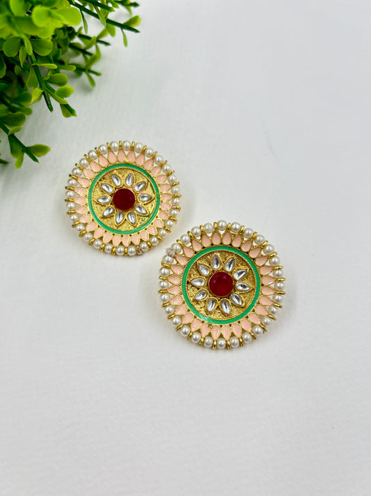 Rani Studs : Peach