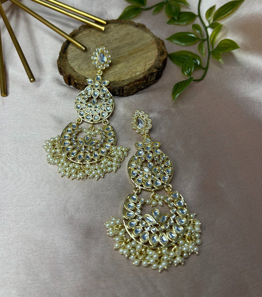 Aabha: Earrings - Pearl