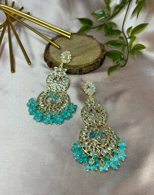 Aabha: Earrings - Turquoise