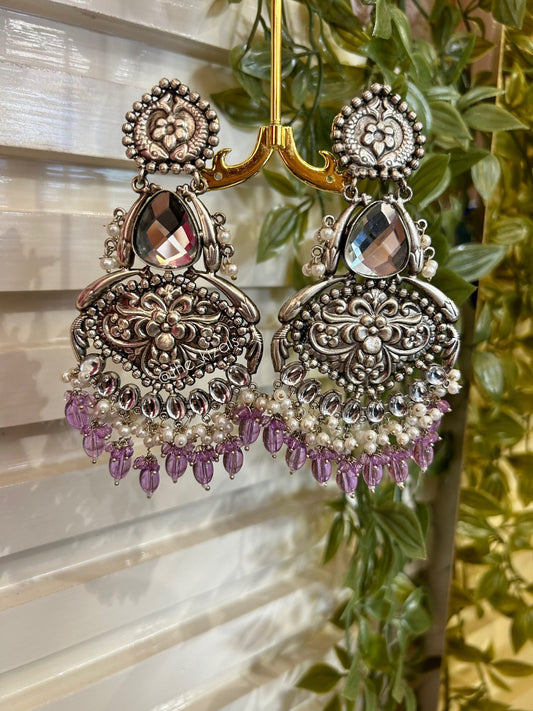 Aarzoo: Earrings - Lilac