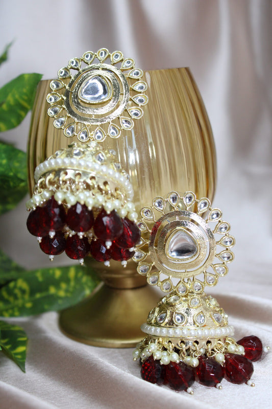 Aayrah: Earrings - Maroon