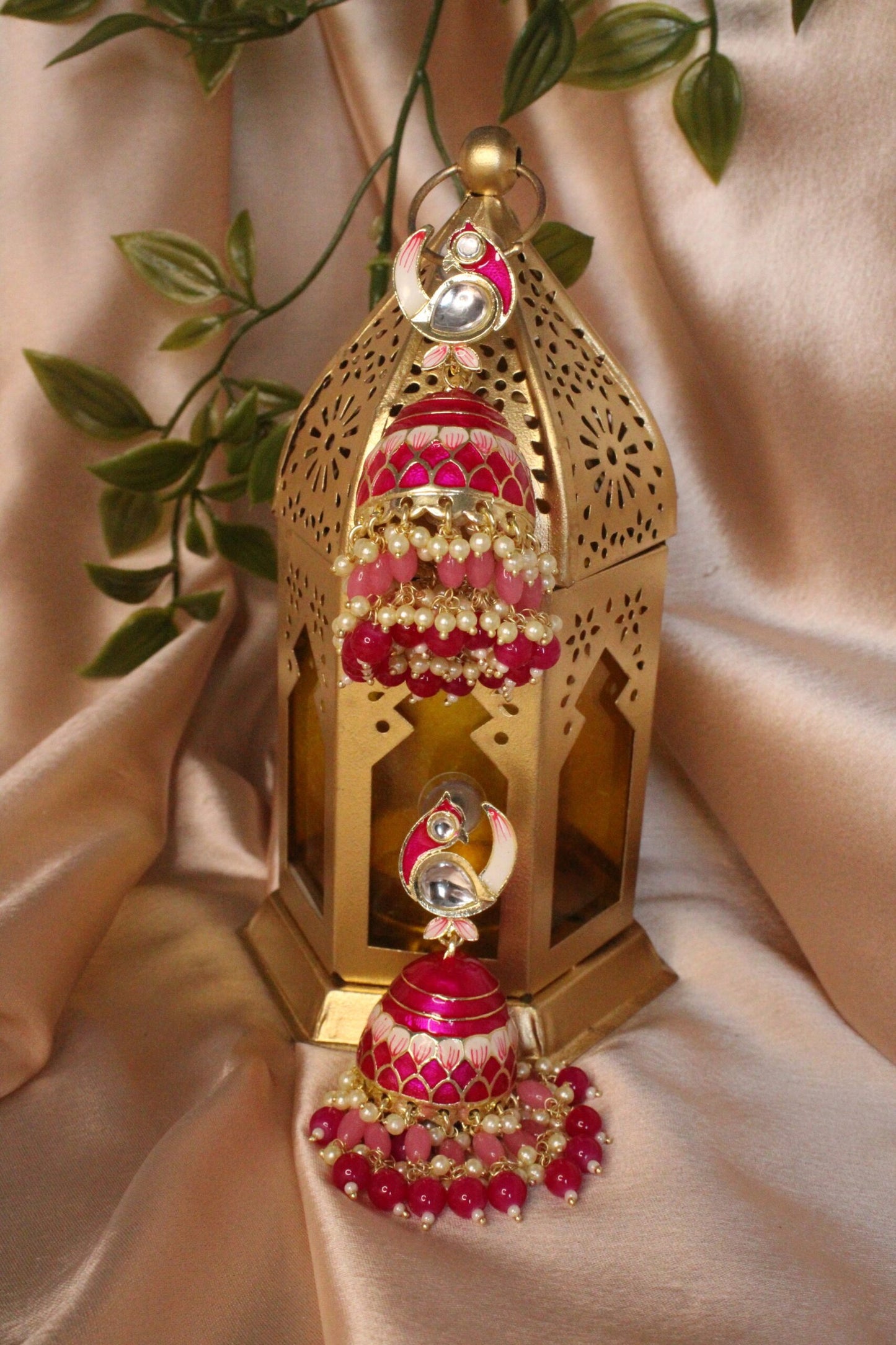 Amber: Jhumka - Magenta