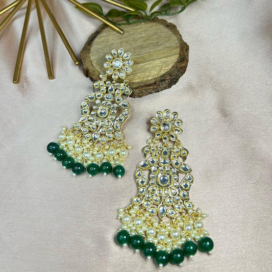 Baani: Earrings - Dark Green