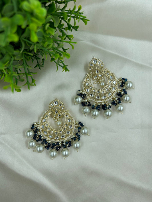 Vaanya Earrings - Navy Blue