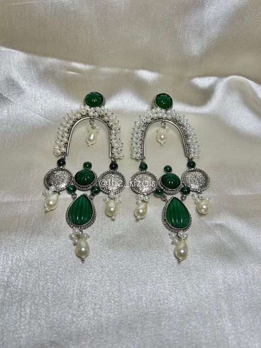 Dua: Earrings - Green