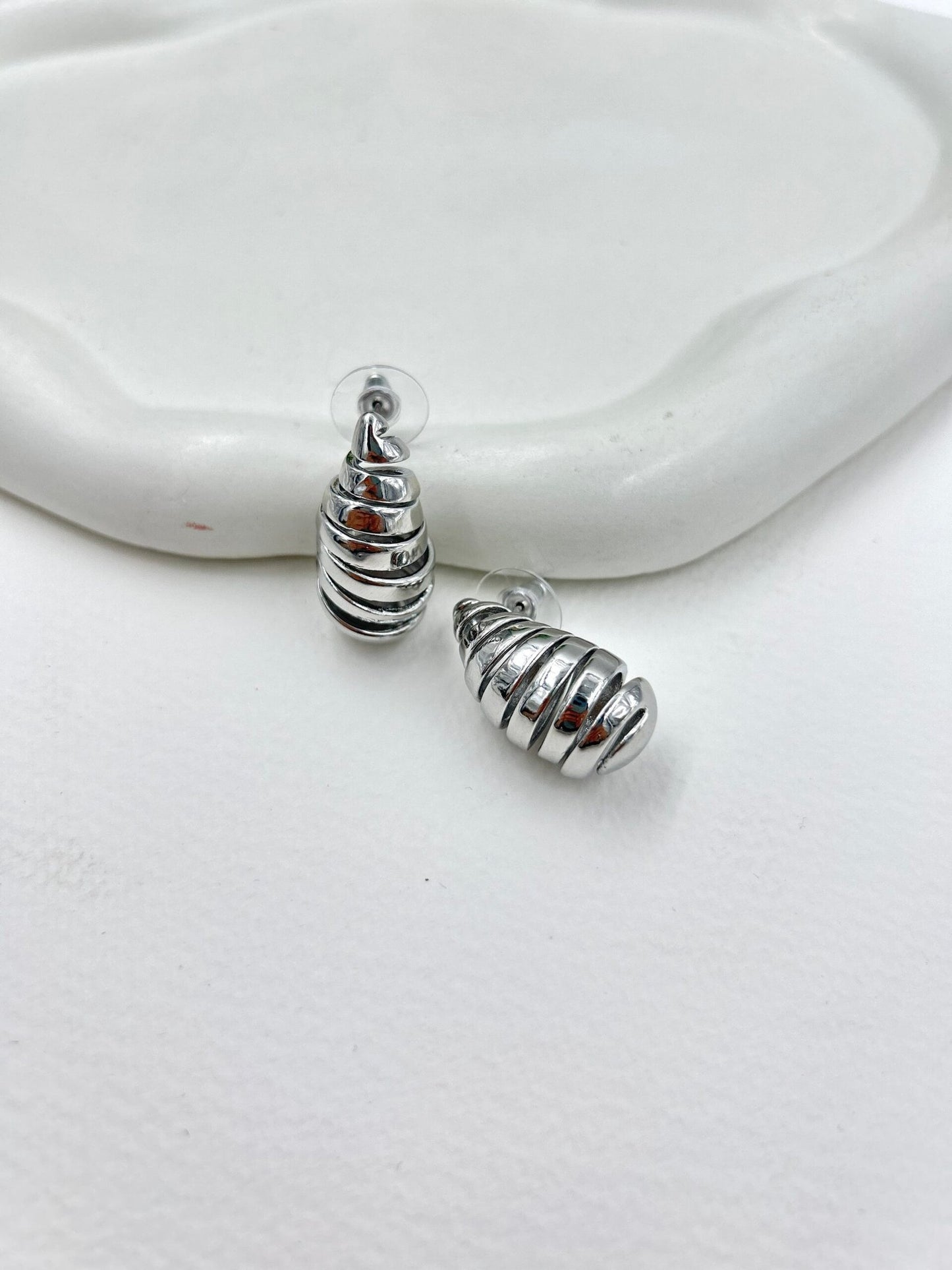 Ramen Drop Rhodium Plated