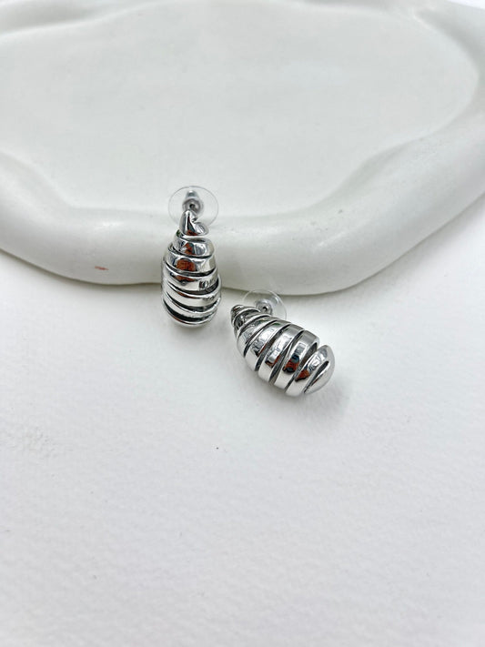 Ramen Drop Rhodium Plated