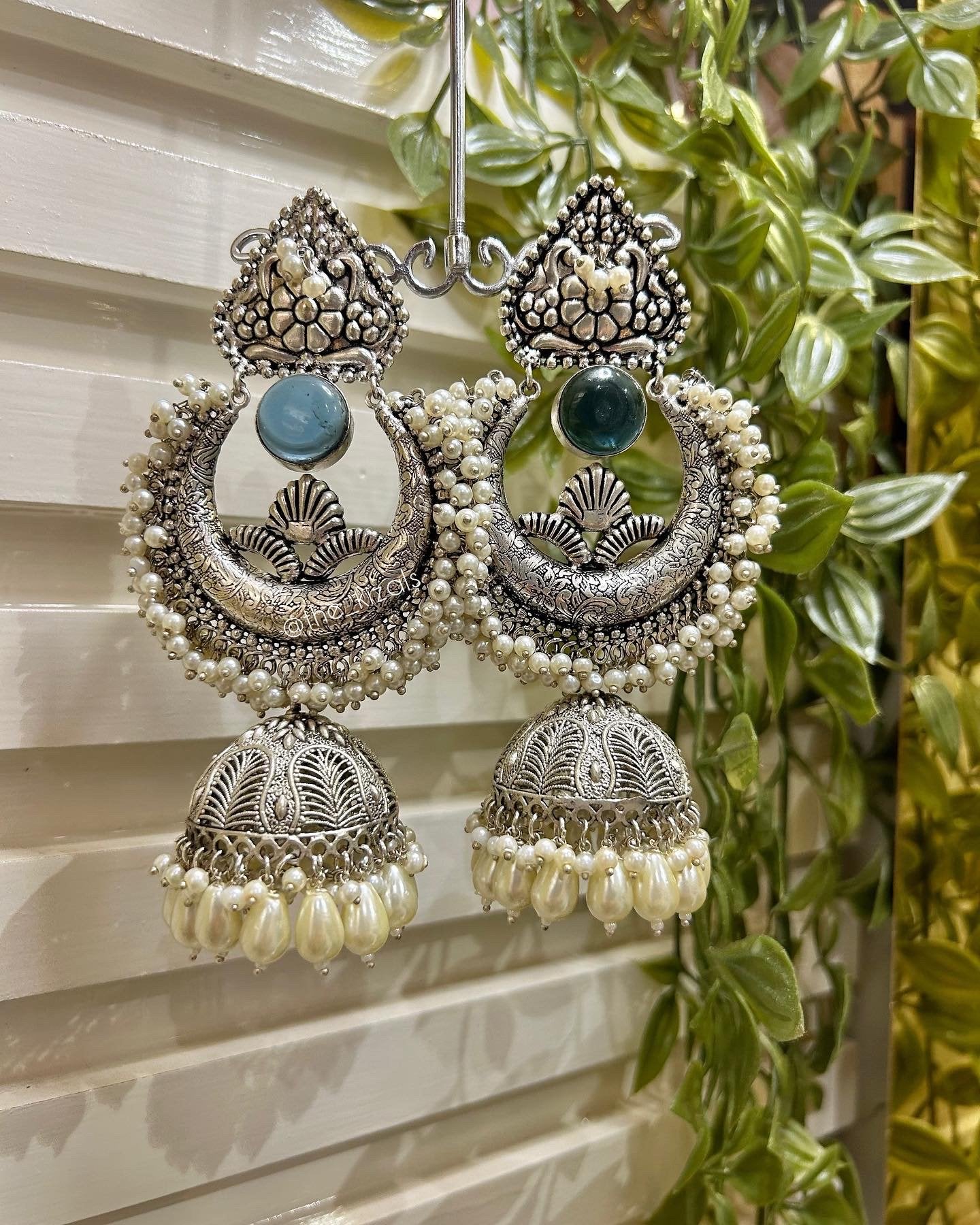 Fatimah: Earrings - Blue