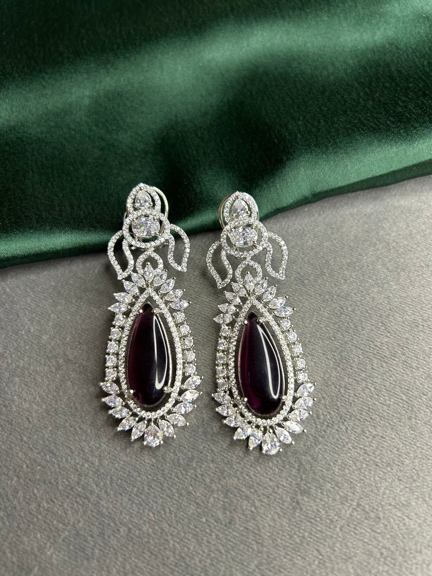 Bella: Earrings - Wine